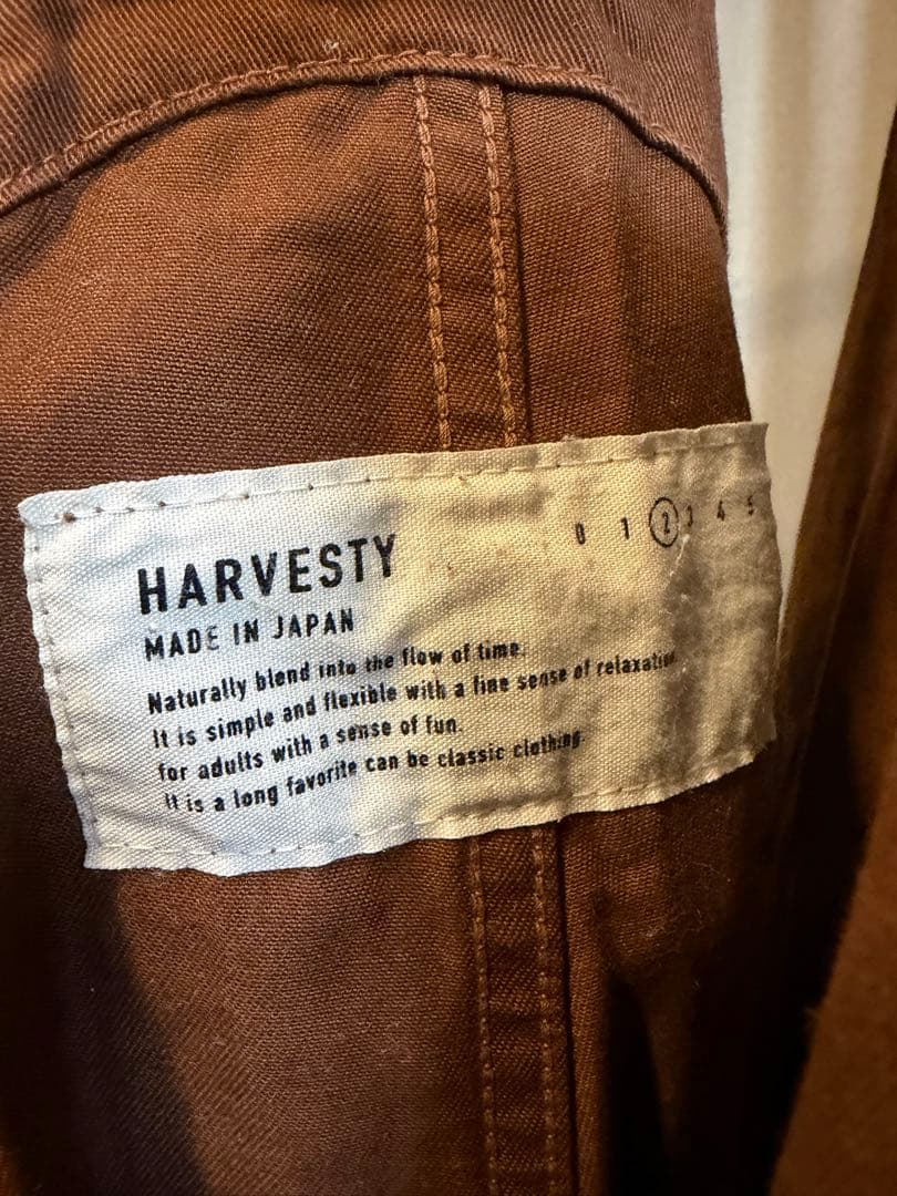 【美品】 ハーベスティー　オーバーオール　ブラウン　サイズ2 harvesty