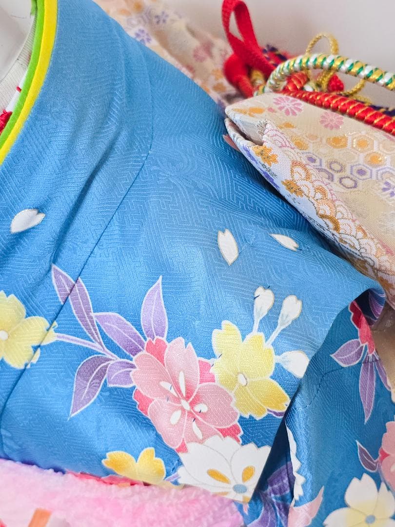 七五三　7歳　正絹　着物　セット　女の子 *c58