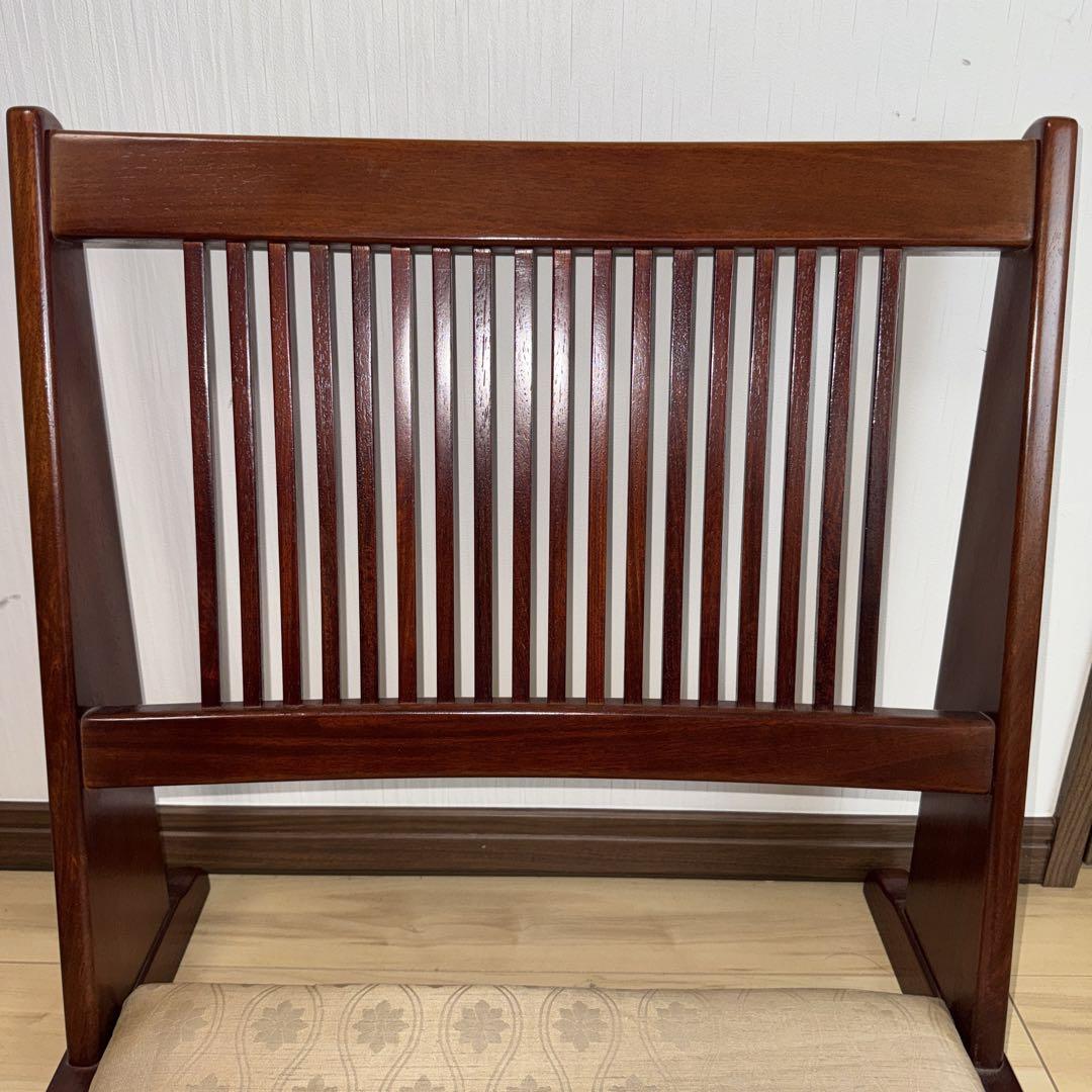 カリモク 背もたれ付き　座椅子 ベージュ　二脚セット　希少