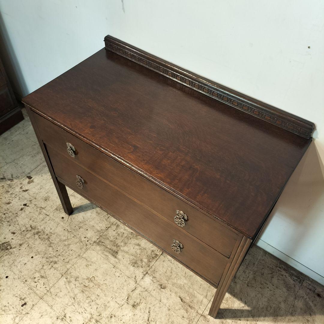 M♦イギリス製　アンティークファニチャー2段チェスト