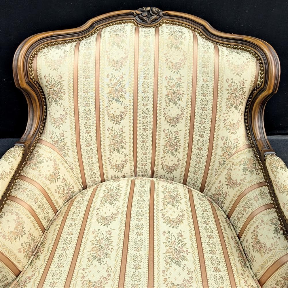 美品　ドマーニ　ルイ15世　シングルソファ　一人掛け　1P　ロココ　カリモク　B