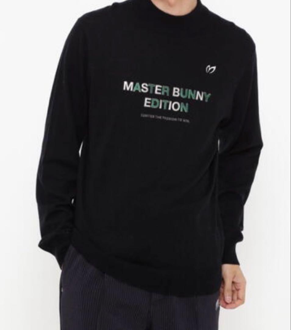 新品 パーリーゲイツ マスターバニー カシミヤ混 タートルネックニット 6LL黒