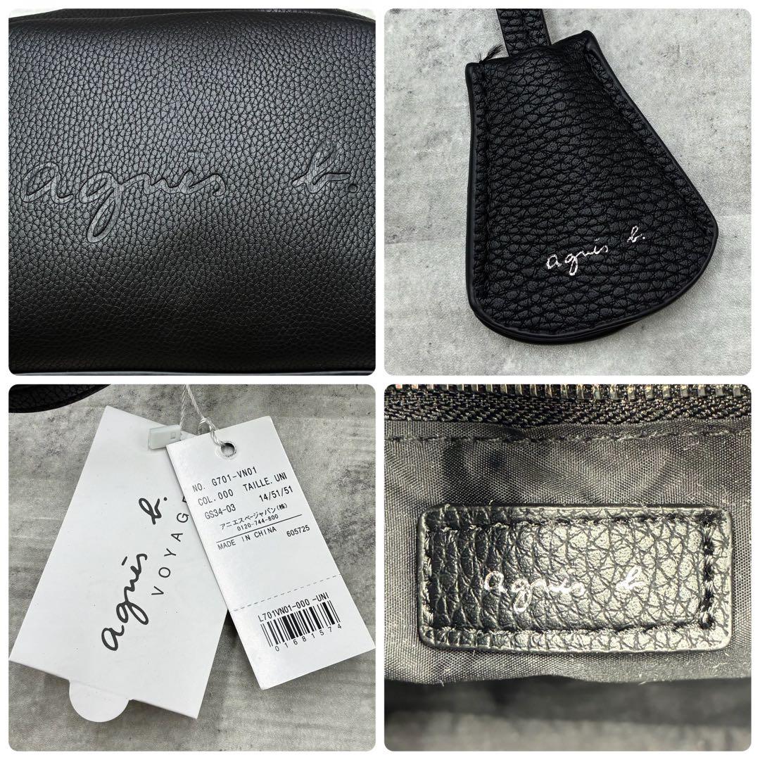 ✨タグ付き✨未使用✨アニエスベー　ショルダーバッグ　エンボスロゴ　ブラック