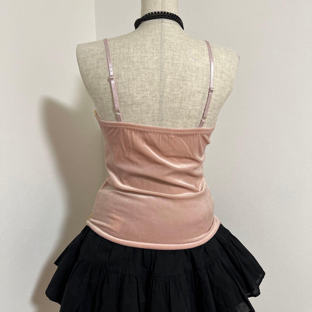 フェアリーグランジ itimi tops キャミソール ベロア レース 森ガール