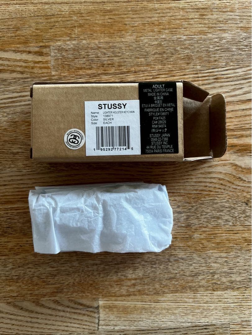 完売品・stussy シルバーライターケース　キーホルダー