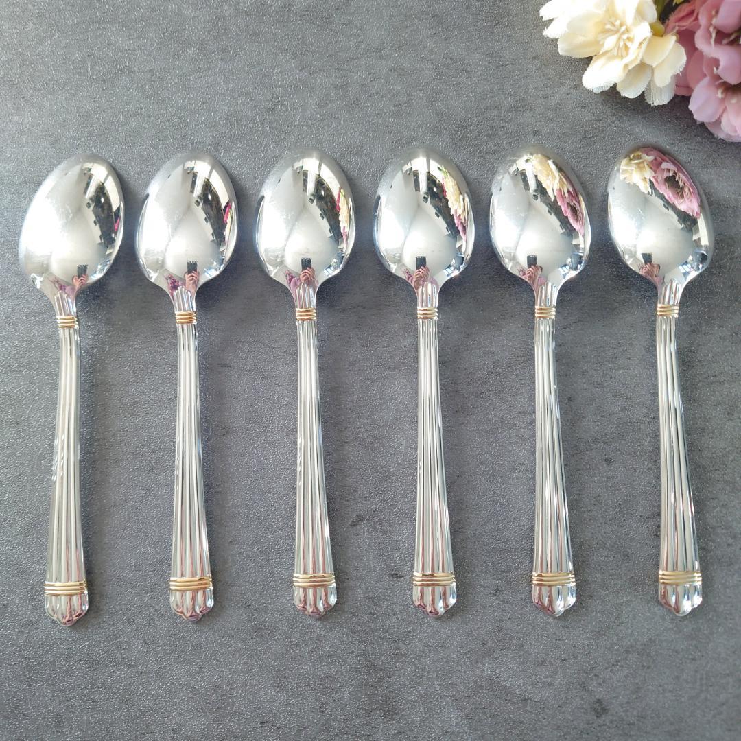 希少 美品 クリストフル アリアゴールドリング コーヒースプーン 6点