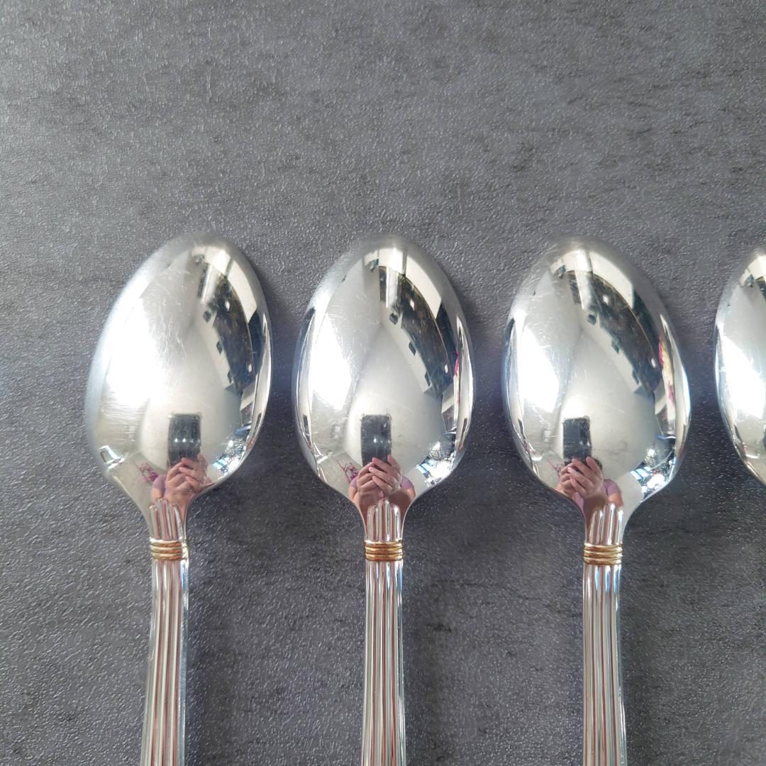 希少 美品 クリストフル アリアゴールドリング コーヒースプーン 6点