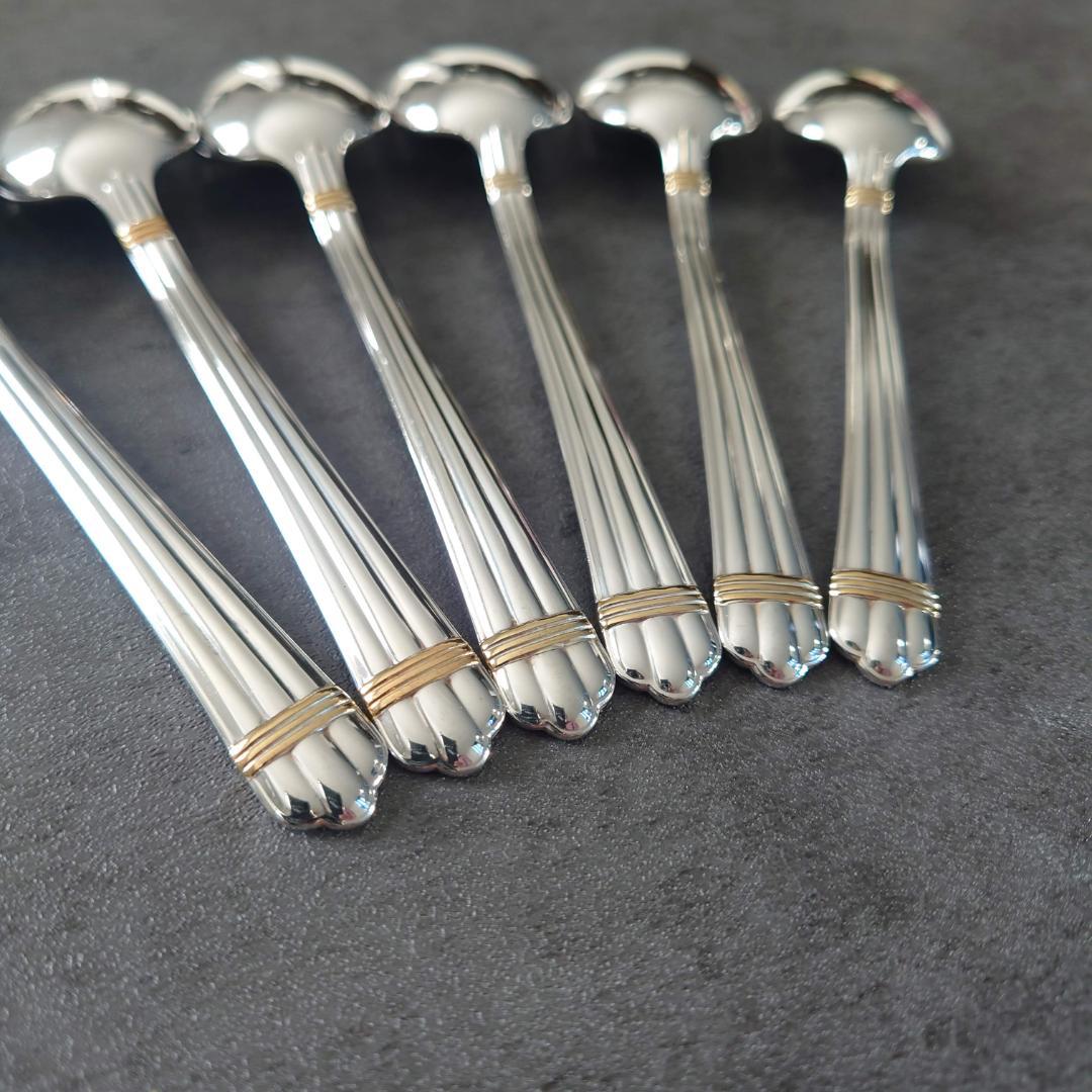 希少 美品 クリストフル アリアゴールドリング コーヒースプーン 6点