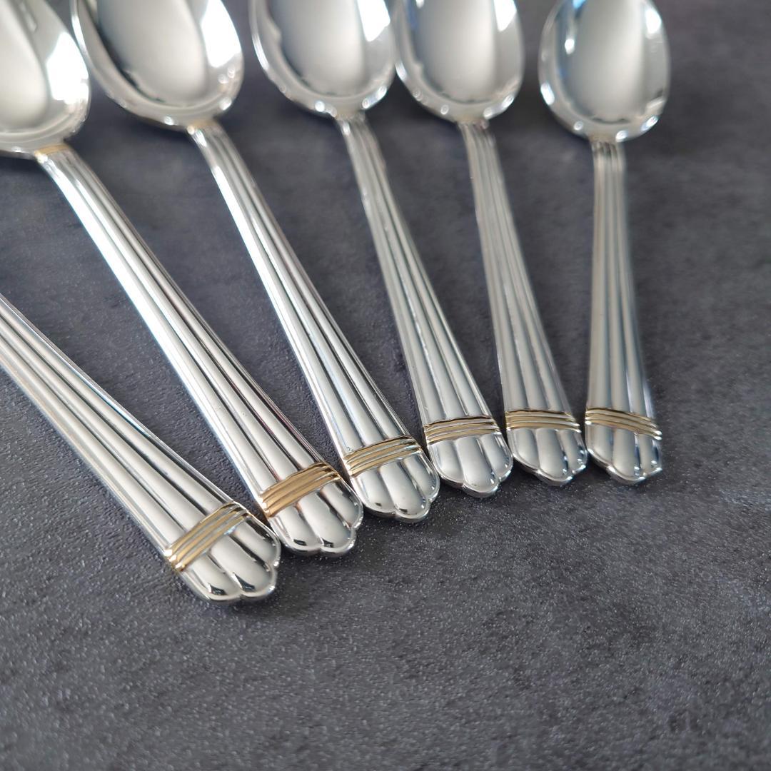 希少 美品 クリストフル アリアゴールドリング コーヒースプーン 6点