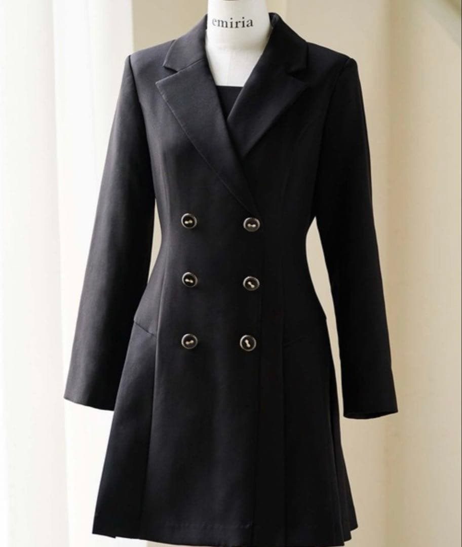 emiriawiz エミリアウィズ　ブラック ダブルブレスト ミニワンピース