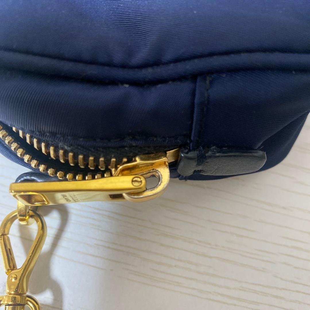 PRADA ネイビー ショルダー 1NF727 TESSUTO FIOCCO