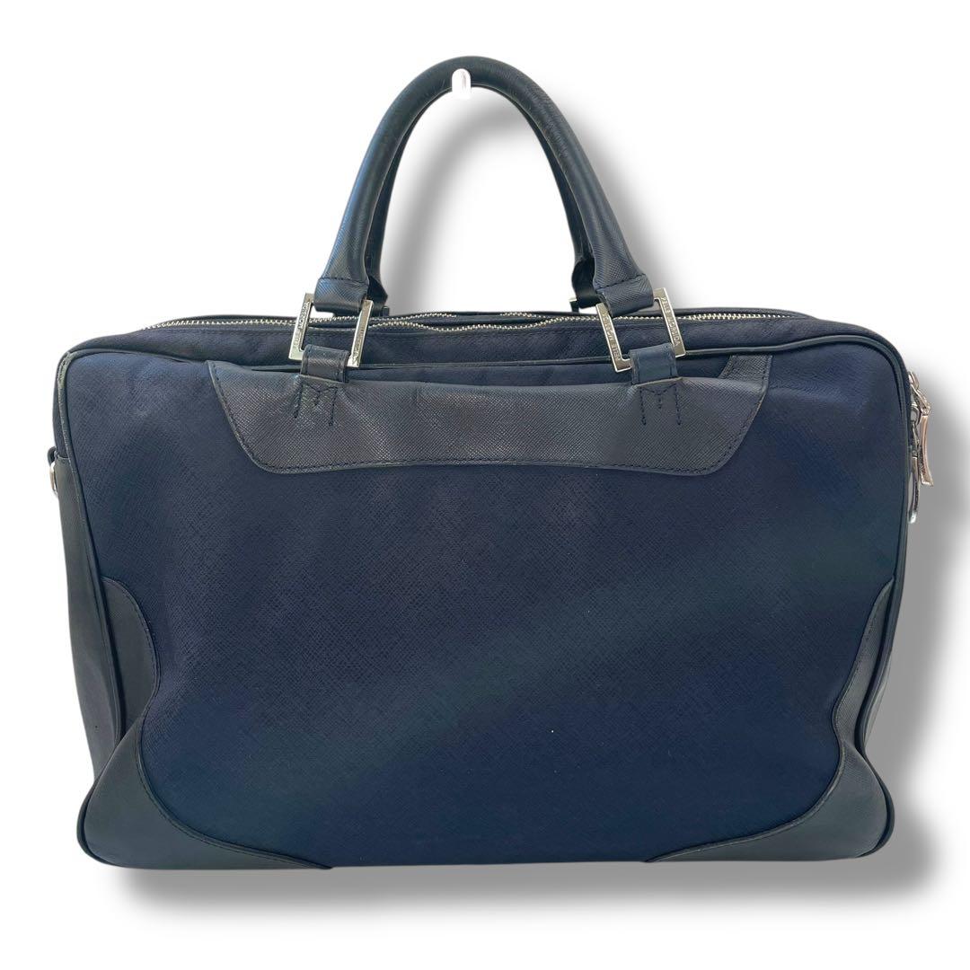 【レア】ペッレモルビダ　ビジネスバッグ　2way レザー　A4 ネイビー