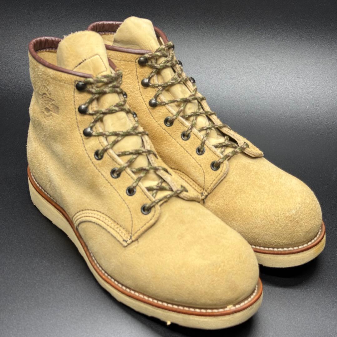 RED WING ワークブーツ PT8 スエード アメカジ 刺繍羽根タグ 本革