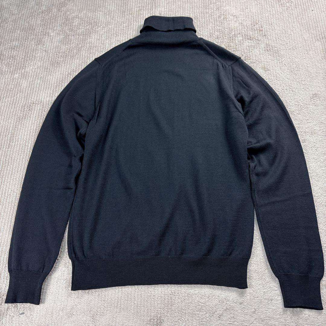 【未使用級】BEAMS F メリノウール タートルネックニット ブラック 46