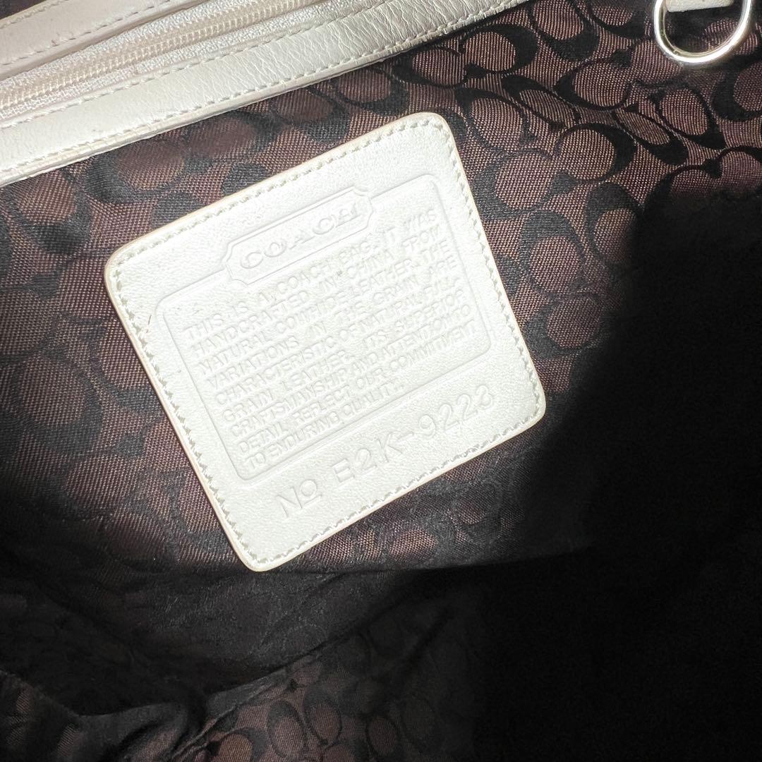 COACH コーチ ワンショルダーバッグ レザー ホーボー 9223 白