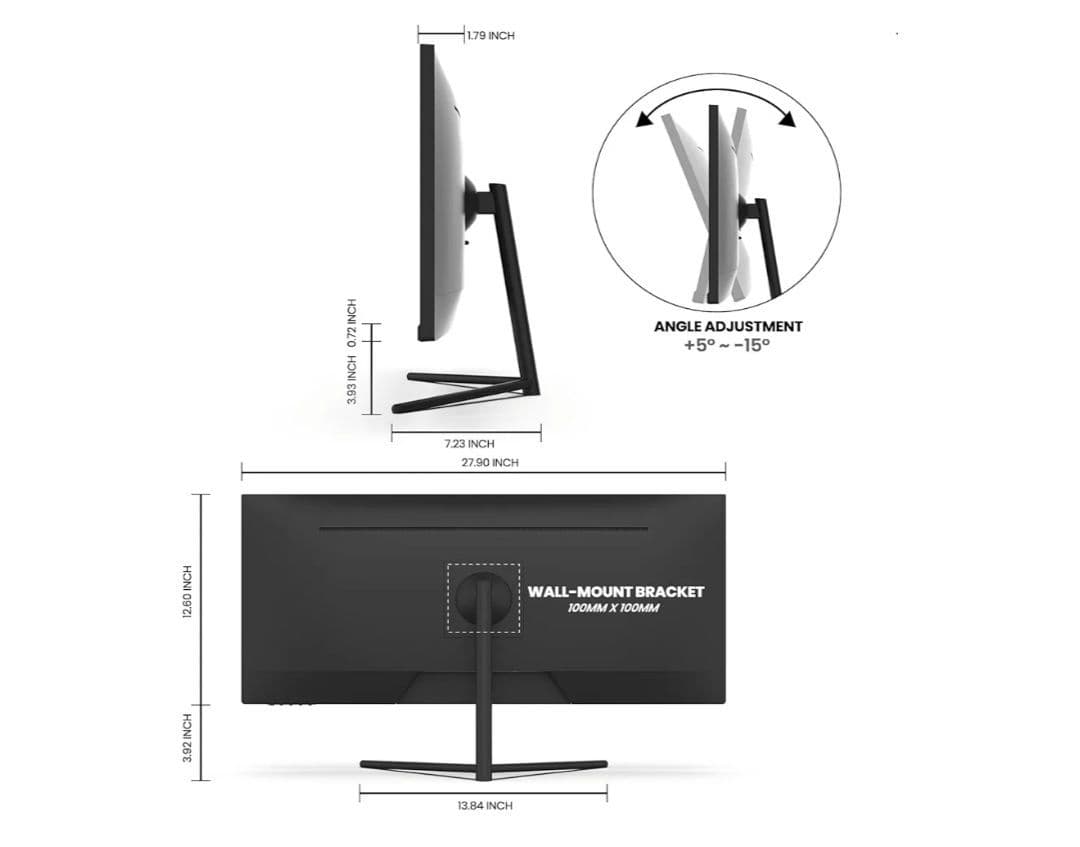 新品 CRUA 200Hz 21:9 WFHD ウルトラワイドゲーミングモニター