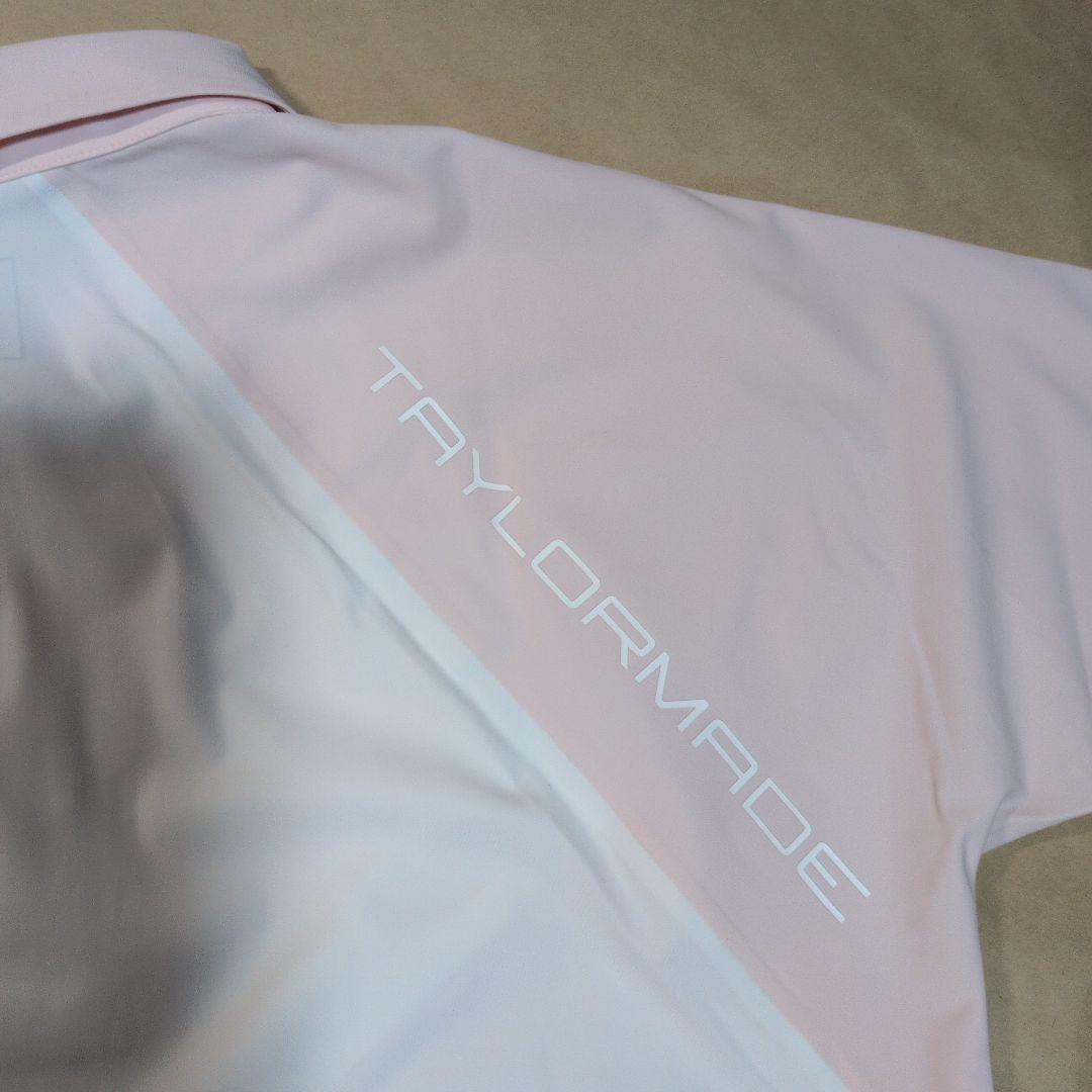 テーラーメイド:レディース:Lサイズ:長袖ポロシャツ:白/ピンク