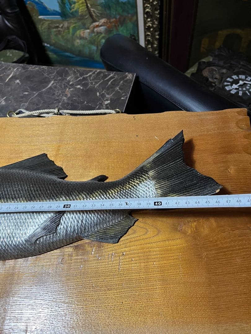 鮭の木彫り、鮭木彫り壁掛け、鮭壁掛け、鮭の雄雌壁掛け