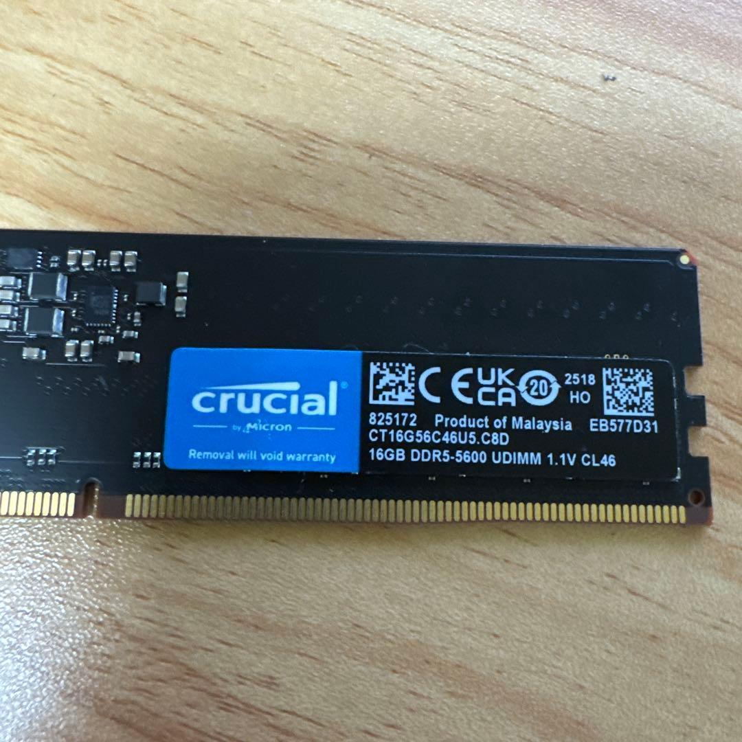 メモリー Crucial DDR5-5600 16GBx2 CT16G56C46U5