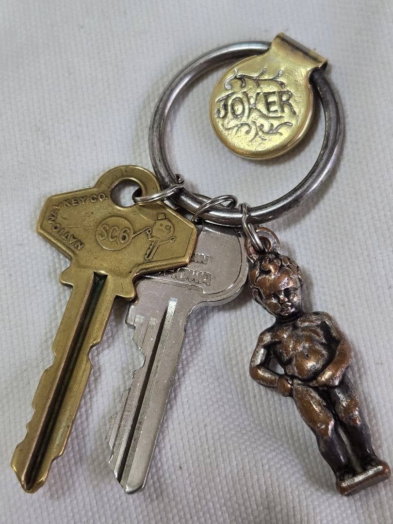 稀少！1883年 米国製 ビンテージ ブラス キーホルダー