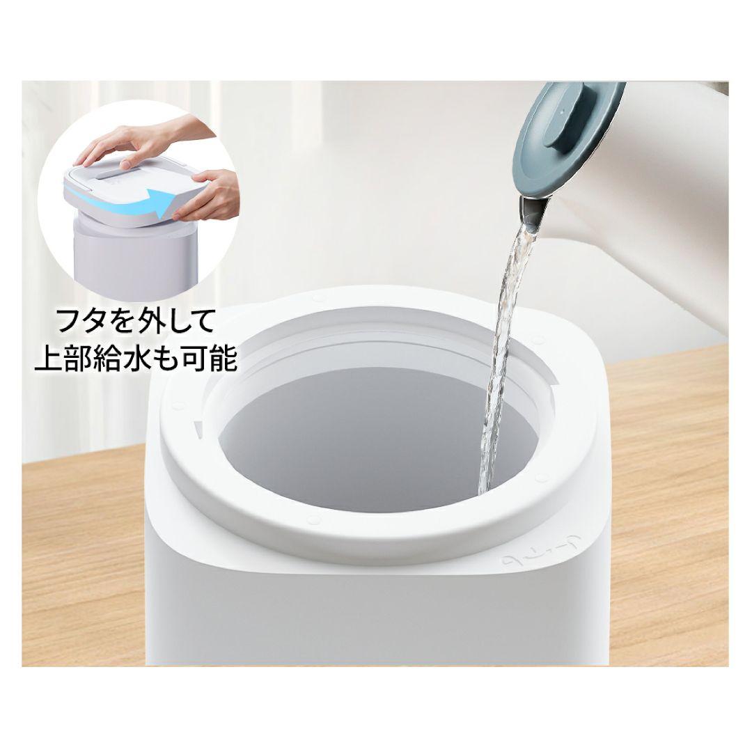【上部給水式スチーム加湿器✨】35畳 4L 湿度設定可能 エコ 新品 未使用 白