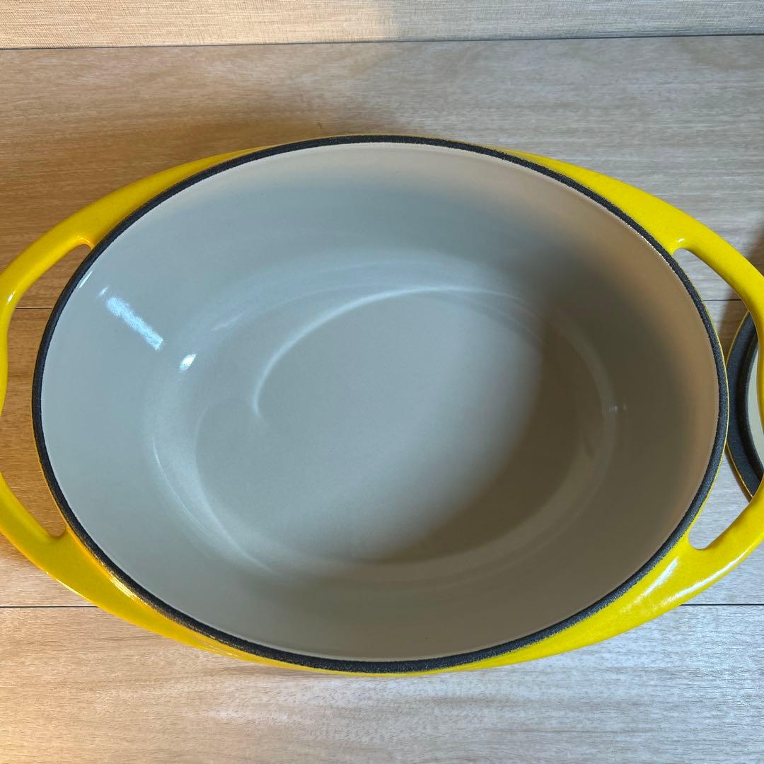 ルクルーゼ　センセーション　オーバル　ディジョンイエロー　25cm 両手鍋　鍋