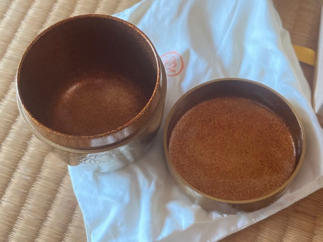 茶道具　六瓢蒔絵　大棗　内梨子地　雅光造