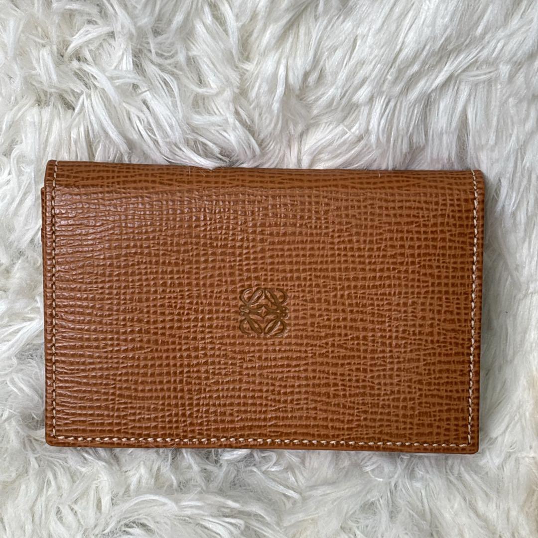 新品未使用　LOEWE ブラウン レザー 名刺入れ　メンズ　レディース