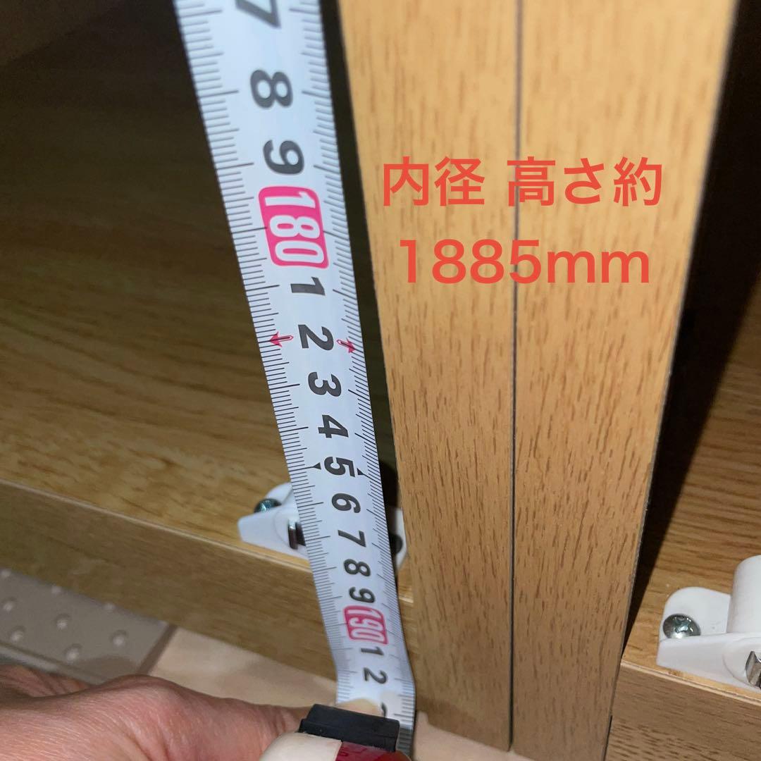 【ニトリ】ワードローブ クエスT 80WR LBR 鏡付き ライトブラウン