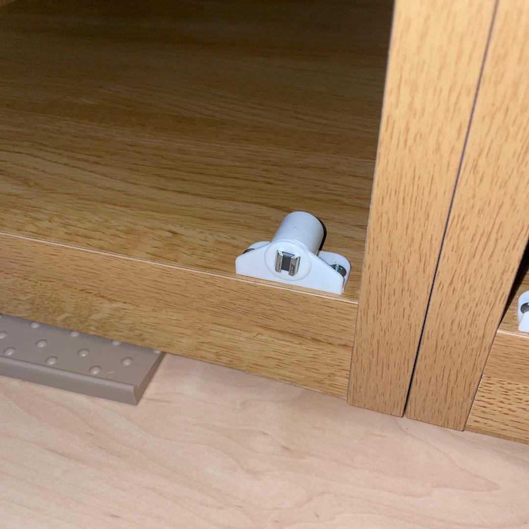 【ニトリ】ワードローブ クエスT 80WR LBR 鏡付き ライトブラウン