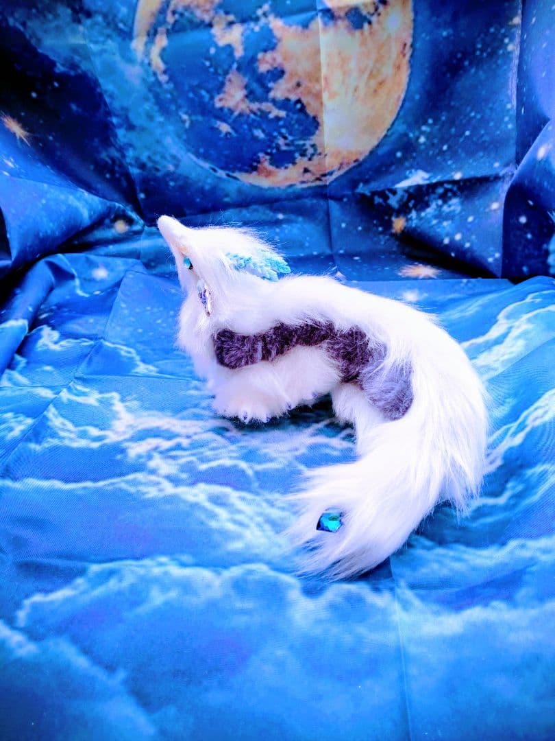 ふわふわな龍DragonドラゴンArtDollハンドメイドぬいぐるみアートドール