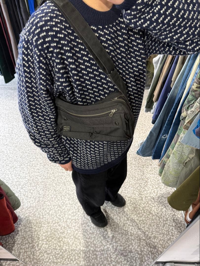 【長さ調整可能、渋め】PORTERハンドバッグ鞄古着アーカイブ年代問わずポーチ