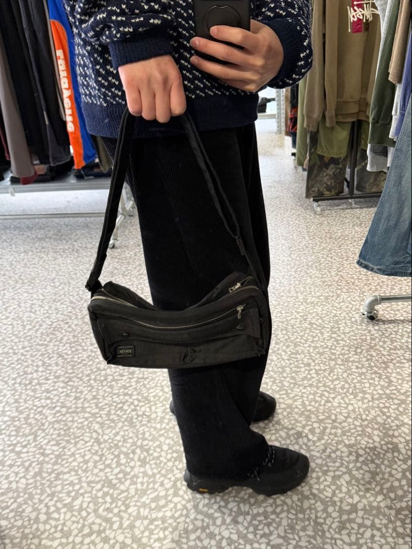 【長さ調整可能、渋め】PORTERハンドバッグ鞄古着アーカイブ年代問わずポーチ