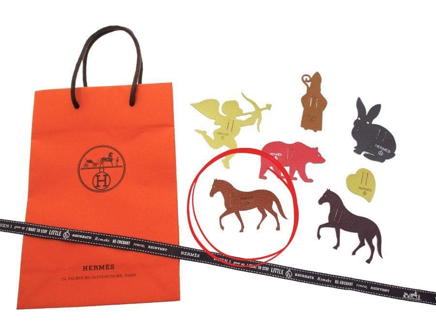 エルメス プティ・アッシュ ラッピングチャーム 馬 ブラウン HERMES