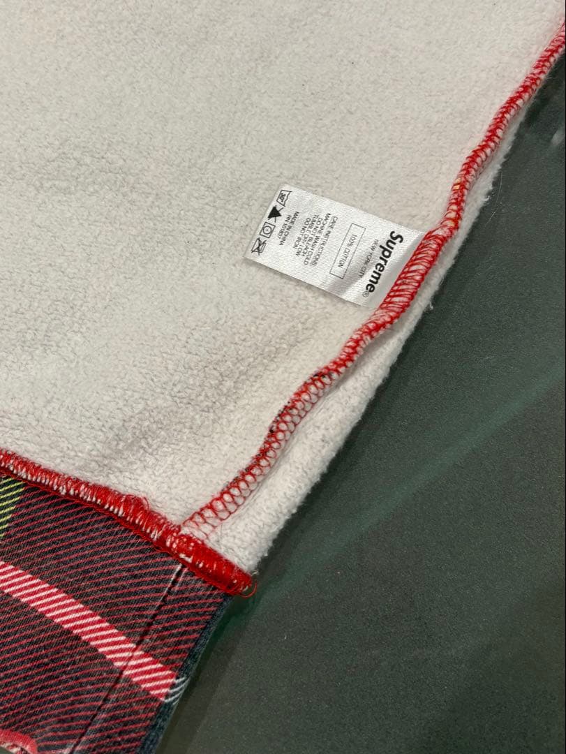 最終価格希少Supreme レッドチェック スウェット