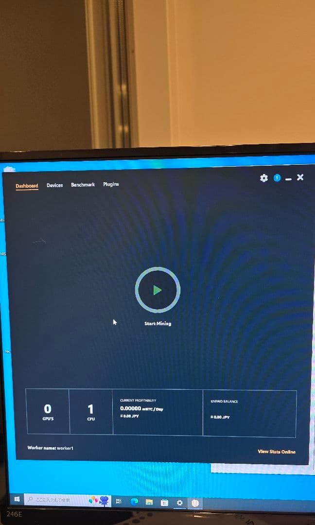 マイニングリグ　Windows10 Pro マイニング　自作　PC　ビット