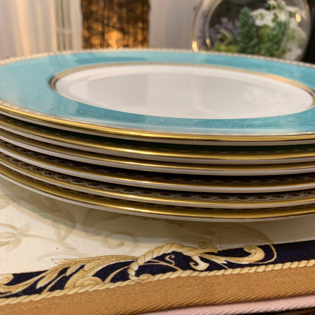 未使用ウェッジウッド ユーランダー　パウダールビー　ターコイズ　ブループレート