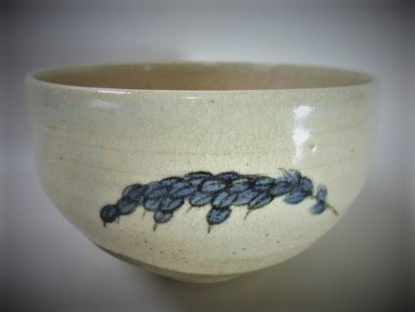 「河合栄之助」瑞稲茶碗 京焼 清水焼 茶道具 抹茶茶碗 共箱