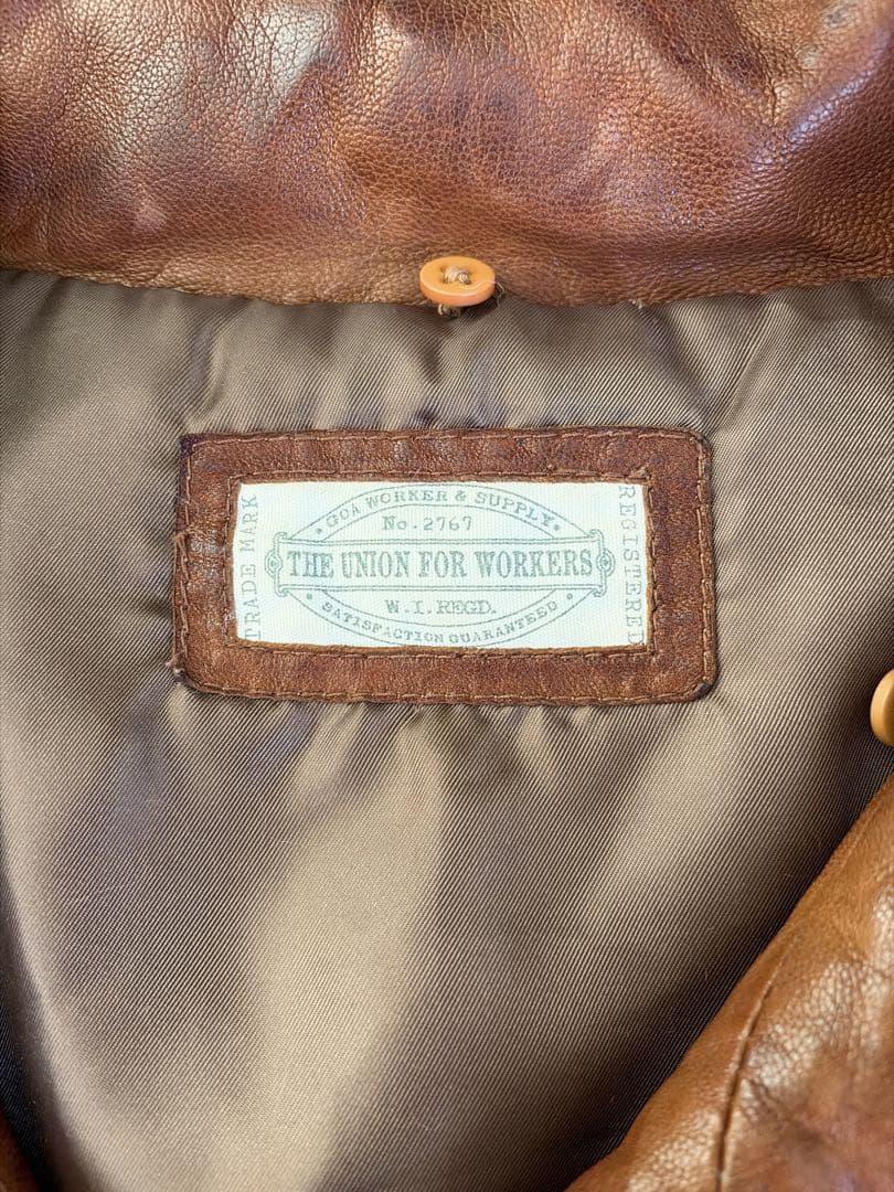 ☆goa ゴア ラムレザー 革ジャン ファー付き ブラウン 難あり