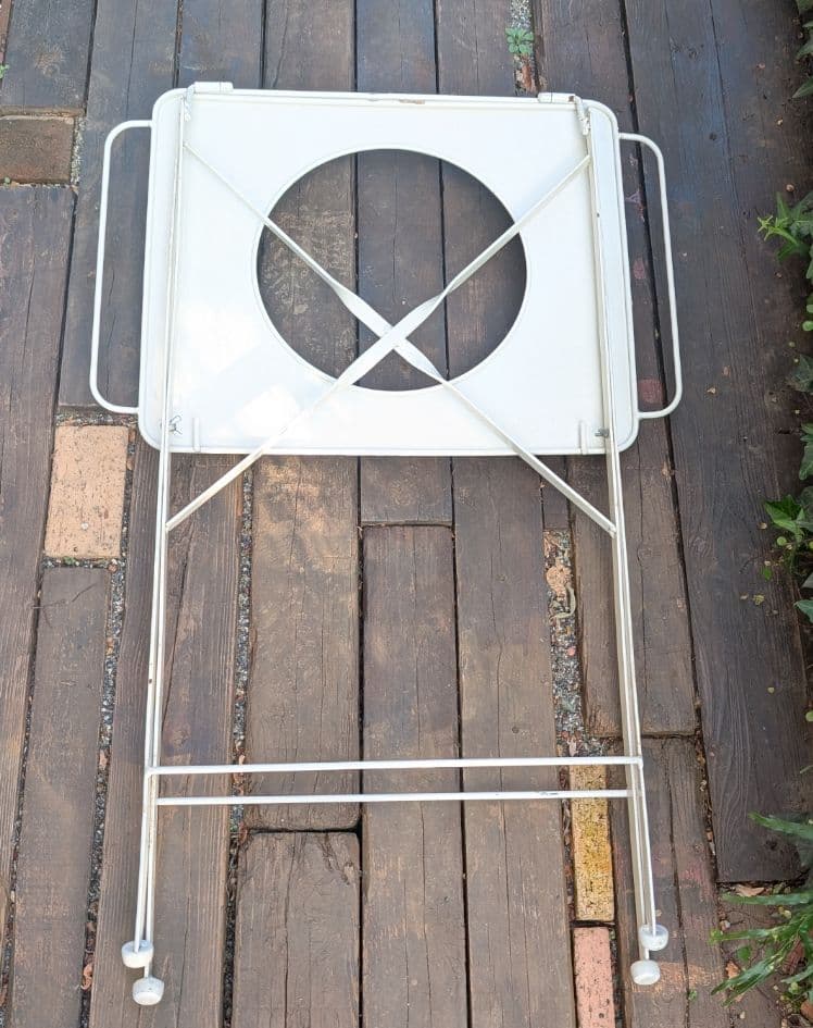 ウォッシュスタンド　アンティーク　レトロ　洗面台 折り畳み　ボウル・蓋付き　白