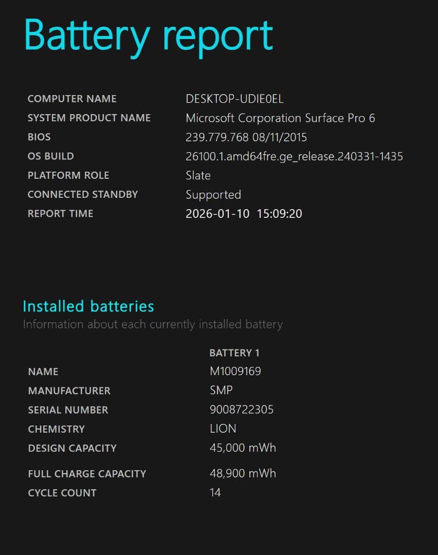 【3台】Surface Pro 6（i5/8GB/128GB）