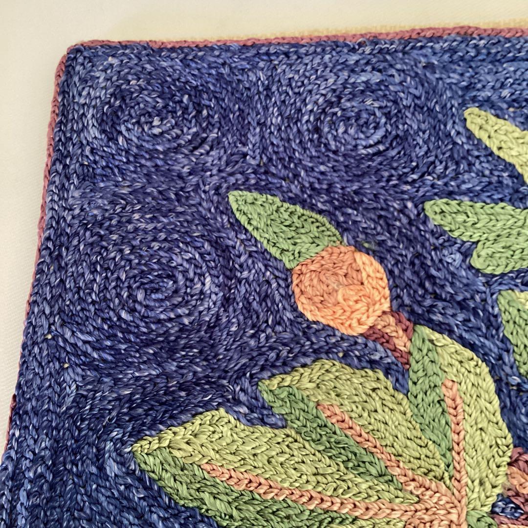 ネパール　手刺繍　クッションカバー　2枚セット