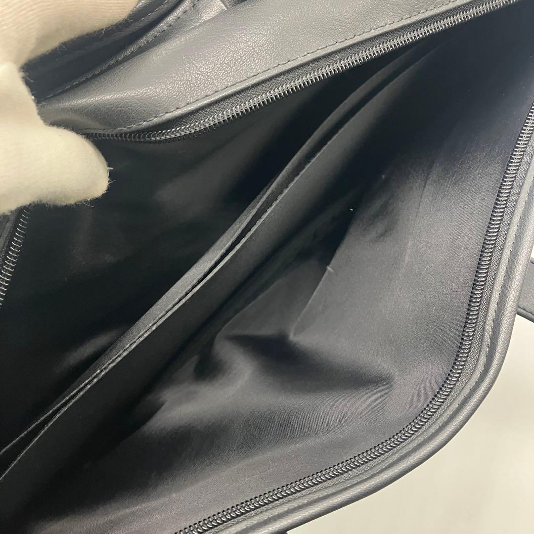 1498 極美品　ANA ビジネスバッグ　2way レザー　ブリーフケース　黒
