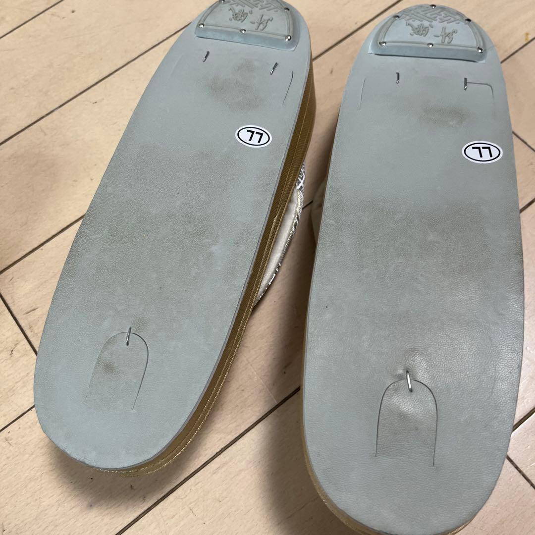 ゴールド刺繍和装用バッグと草履セット