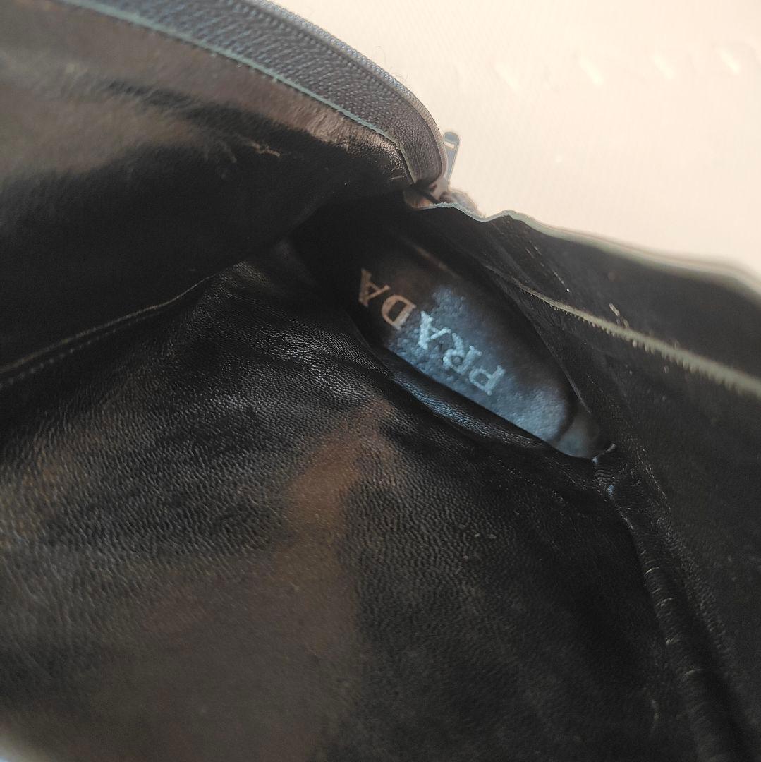 PRADA プラダ　ブーツ　ウール　サイドジップ　グレー　36 23cm