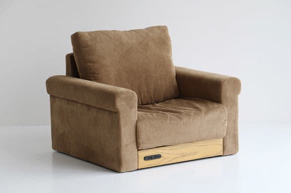 コーデュロイ 1人掛けソファ コンセント付き 市場家具 ラシック rasic