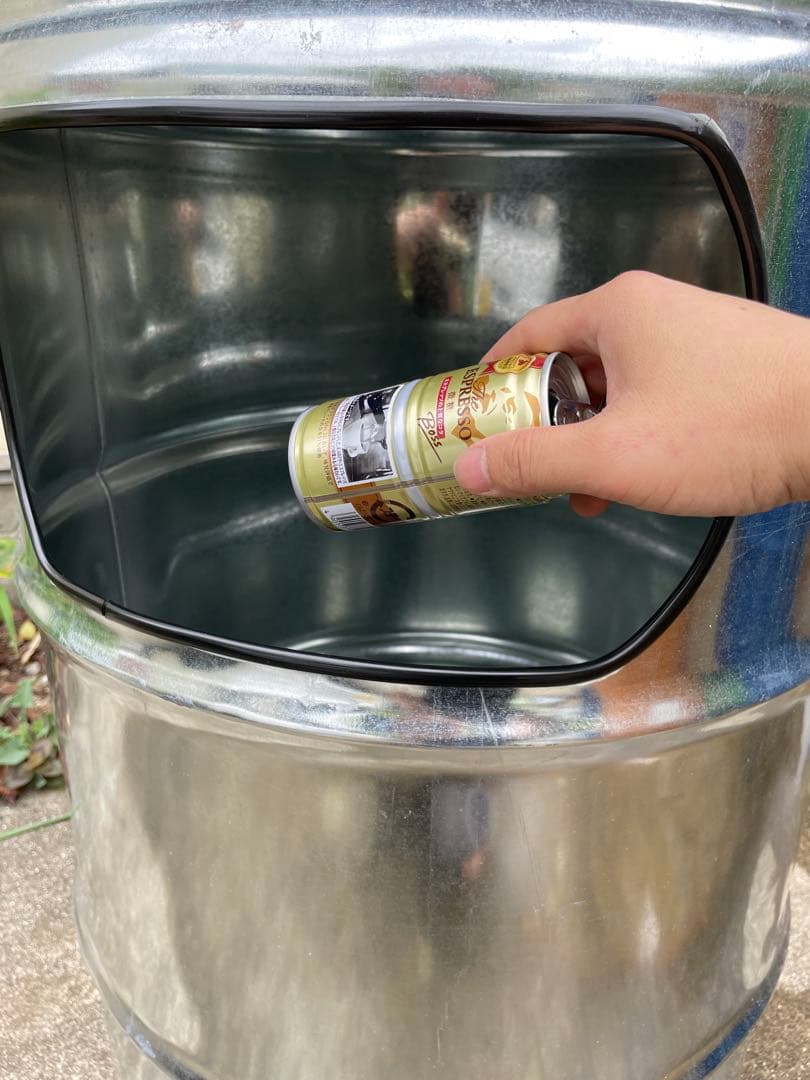 ドラム缶 ゴミ箱 リメイク 亜鉛メッキ缶