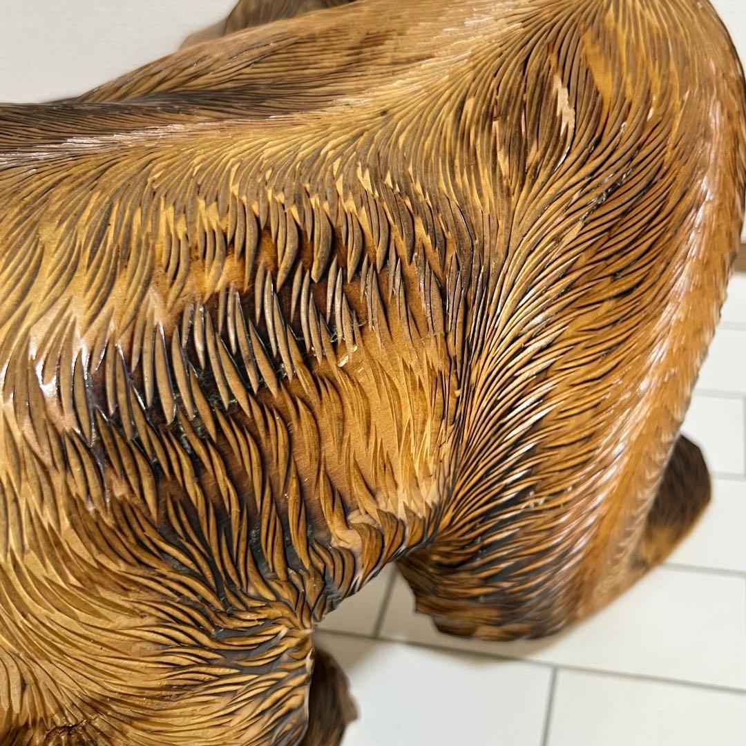 特大　木彫り　熊　置物　昭和　レトロ　インテリア