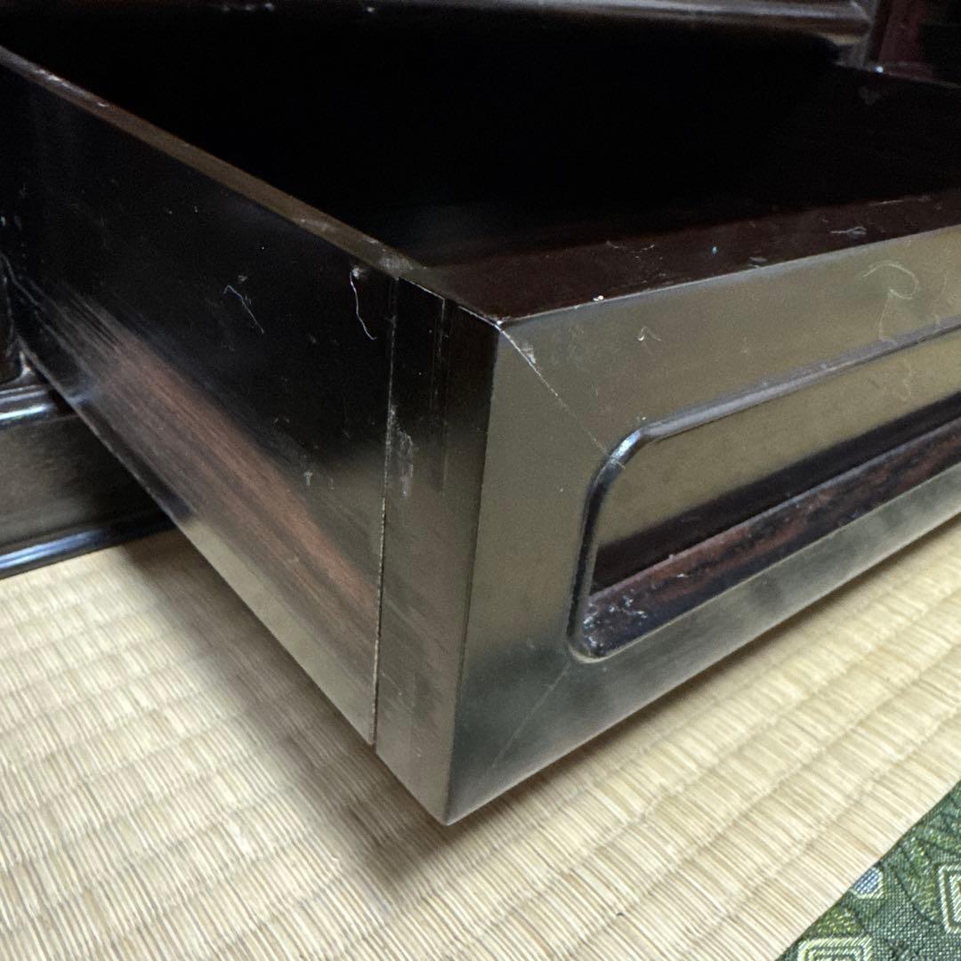 茶箪笥 ダークブラウン 破損あり