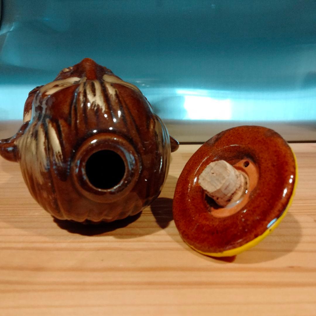 ビンテージ　四つ目　4つ目　置物　ミッドセンチュリー　酔っ払い デカンタ